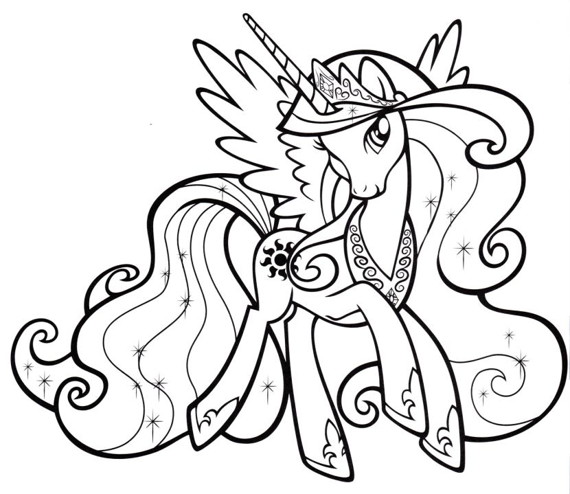MYY LITTLE Pony Coloring Princess Celestia