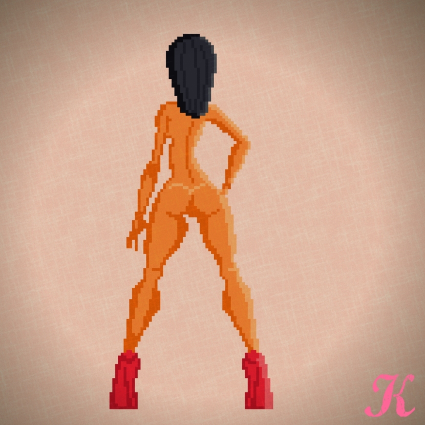 Erotic pixel art