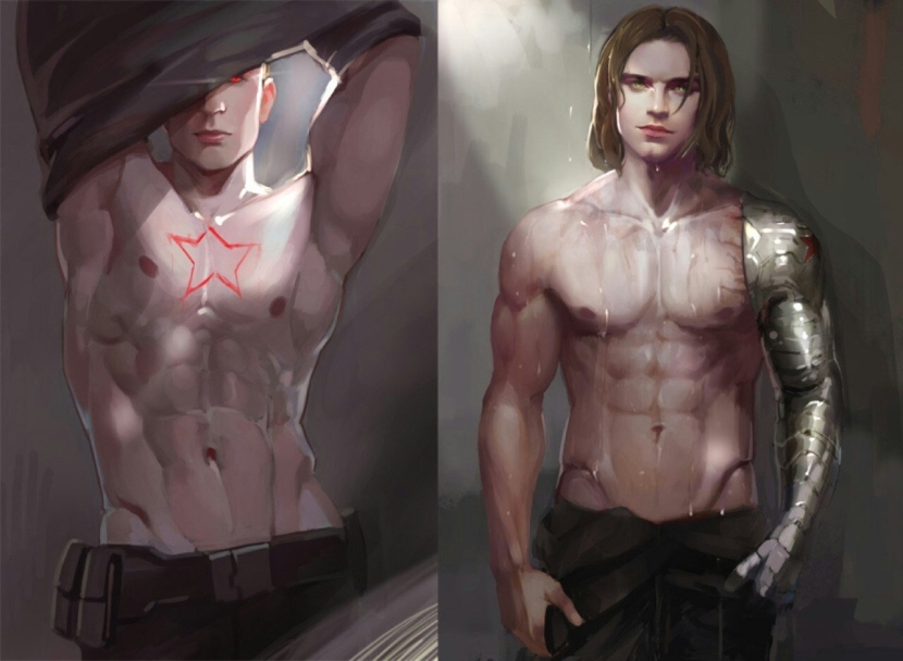 Bucky Barnes and Steve Rogers