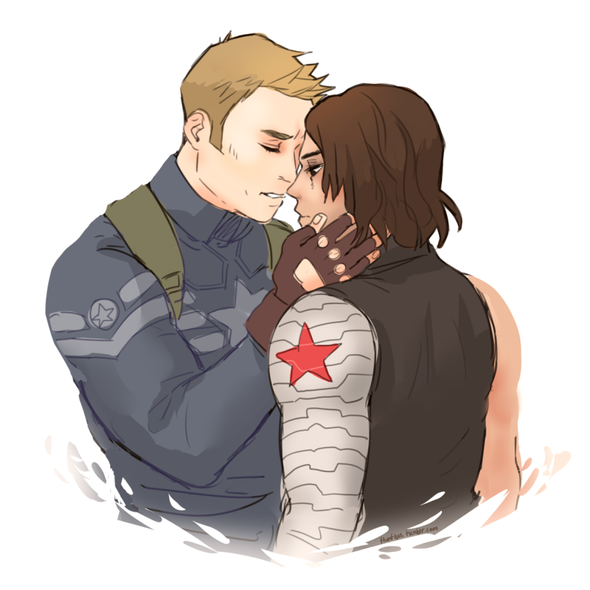 Bucky Barnes and Steve Rogers Art