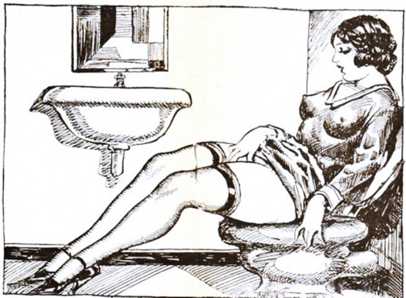 Masturbation vintage drawings