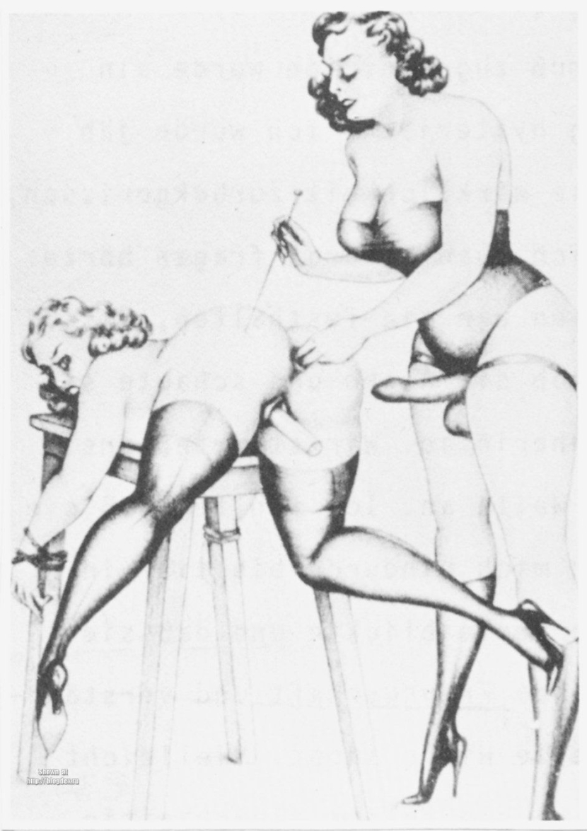 Pornography retro drawings