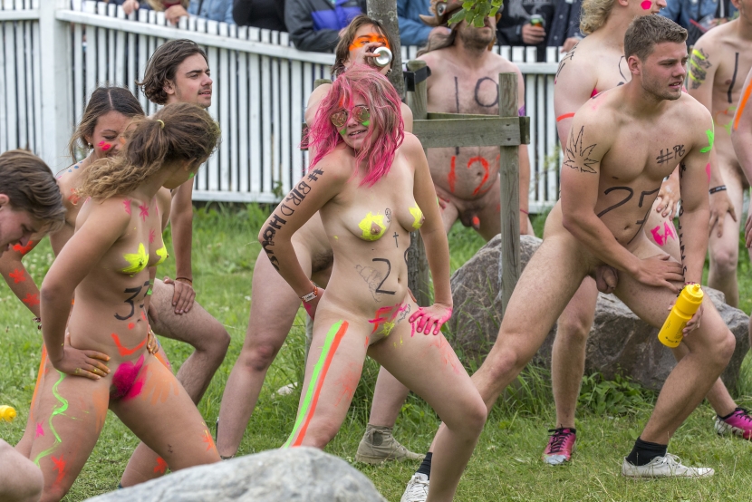 Girls Naked at the festival