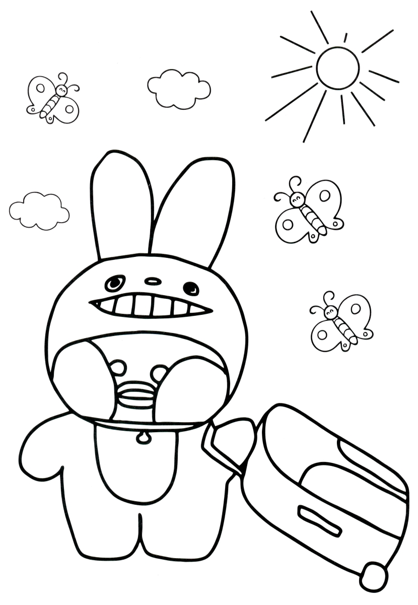 Duck Lalan Fanfan Coloring