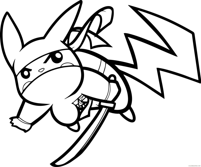 Pickman Pikacho coloring pages