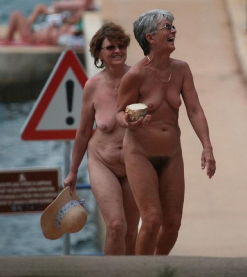 Beautiful old women topless
